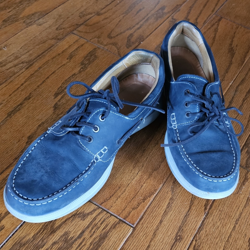 Men's Samuel Hubbard Endeavor in Driftwood Blue slip-on tie shoes size 11.5